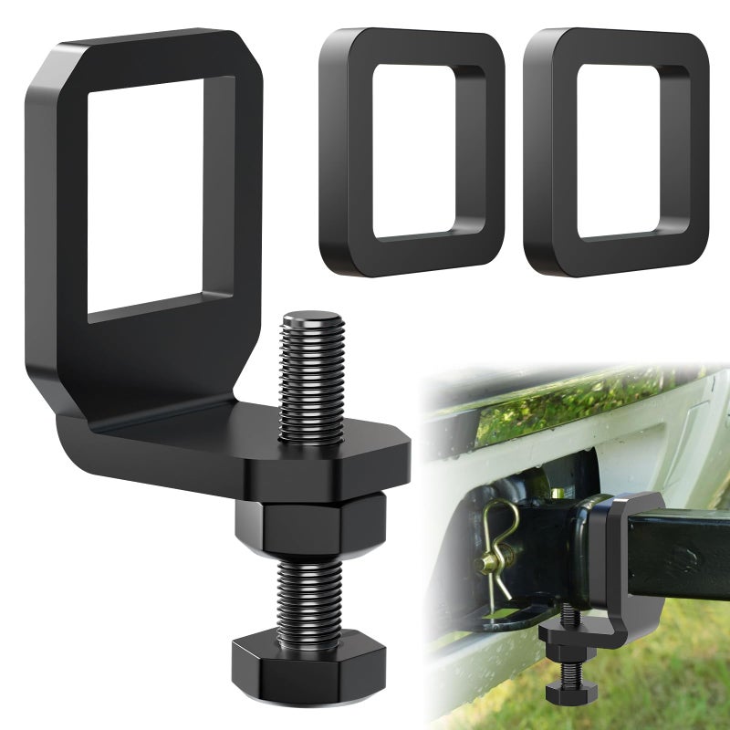 Zelvoro 2"" Anti Rattle Hitch Clamp, Hitch Tightener with 2 Silencer Pads, Heavy Duty Hitch Stabilizer, Corrosion Resistance - Image 1